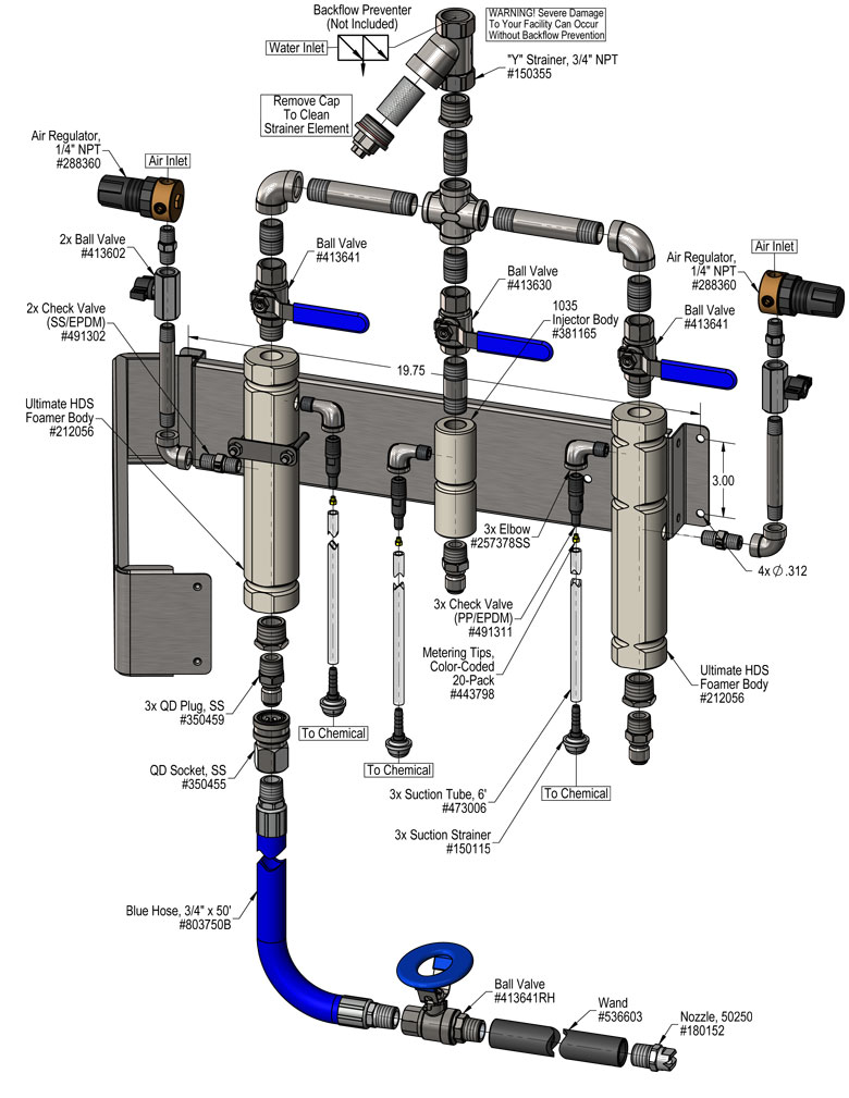 914150 - Ultimate / 1035 Sanitize / Ultimate Foam Hose Drop