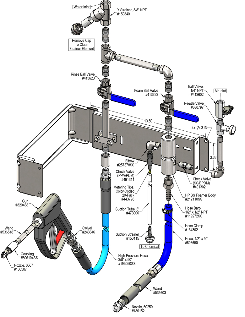 Over Head Air Hose Drop 