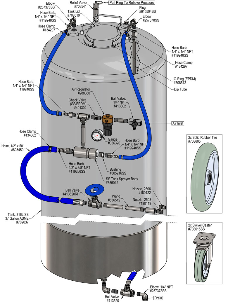 925705-D - 5 Gallon Tank Solvent Sprayer