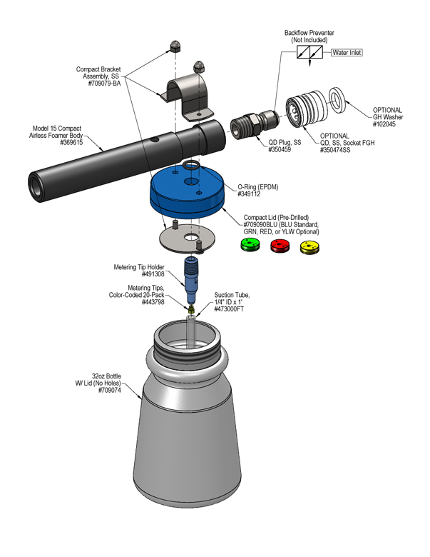 969918-B32 - Model 15 Compact Airless Foamer (No Gun) | Lafferty 